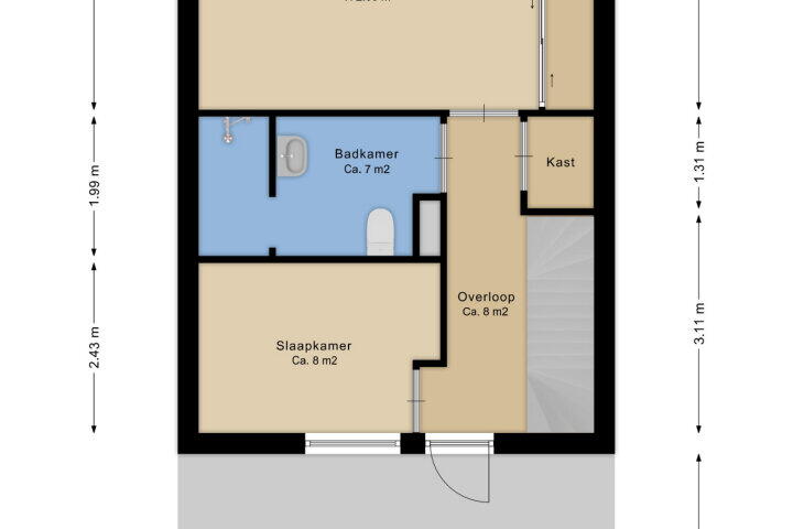 Plattegrond – Meteorenlaan 58, Hoogeveen