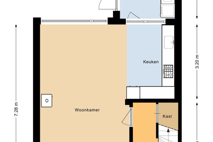 Plattegrond – Metiusstraat 48, Heerhugowaard