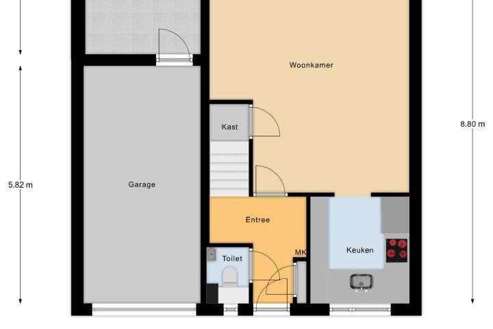 Plattegrond – Mettebos 63 A, Brunssum