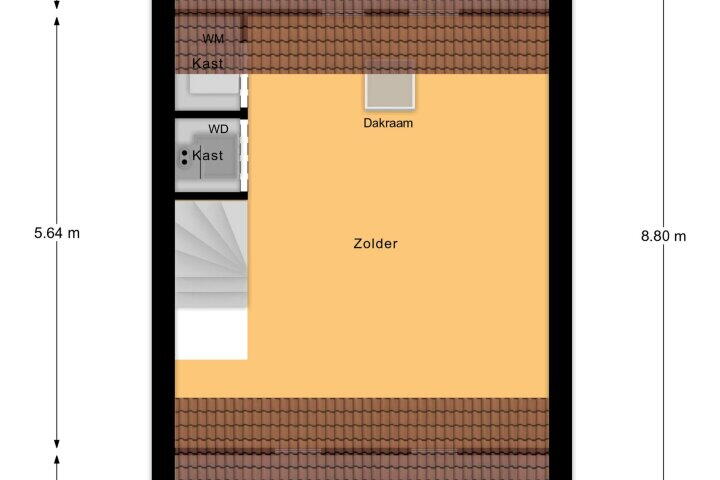 Plattegrond – Mettebos 63 A, Brunssum