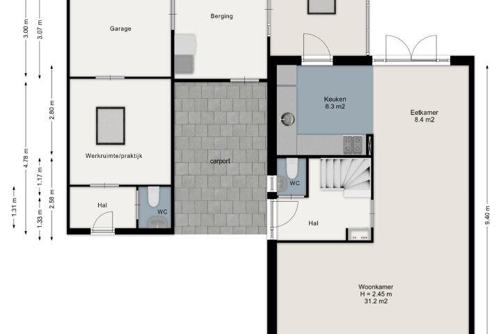 Plattegrond – Meulakkers 16, Diever