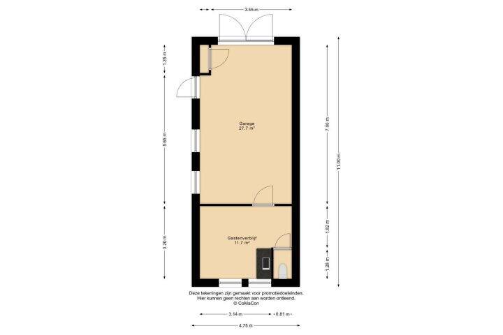 Plattegrond – Mgr Aertsstraat 42, Swolgen
