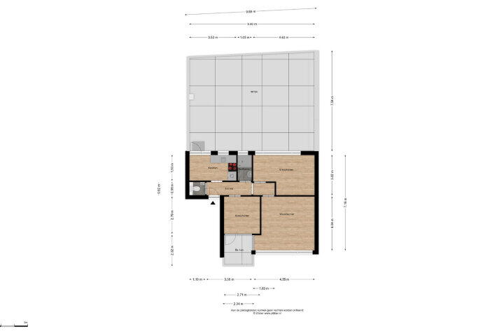 Plattegrond – Mgr. Nolensplein 21 B1, Breda