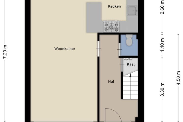 Plattegrond – Mgr. Nolensstraat 17, Nijmegen