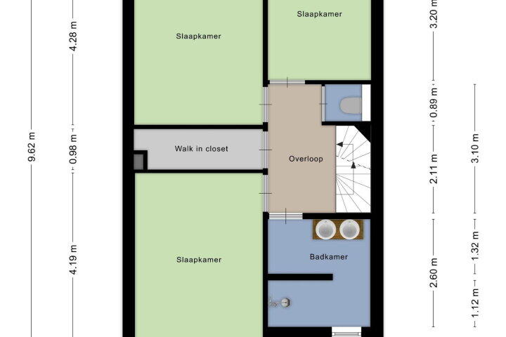 Plattegrond – Middachtenlaan 76, Almere