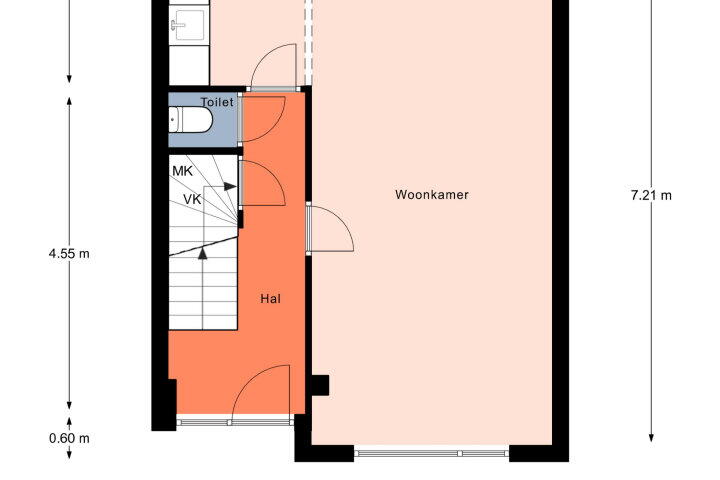 Plattegrond – Middachtenstraat 78, Nijmegen