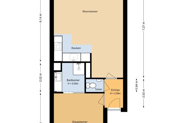 Plattegrond – Middellaan 316, Breda
