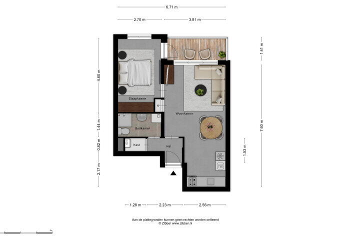 Plattegrond – Middellaan 426, Breda