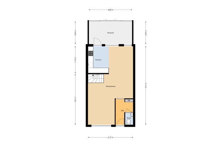 Plattegrond – Middelzand 4242, Julianadorp