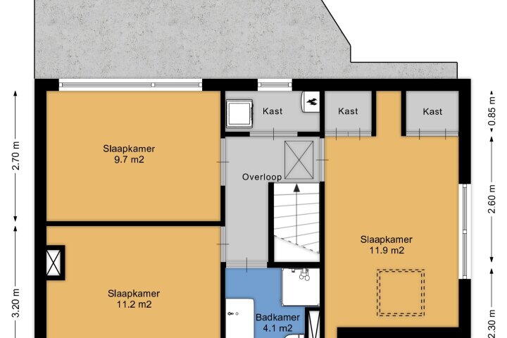 Plattegrond – Middenlaan 27, Dwingeloo