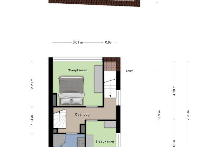 Plattegrond – Middenstraat 56, Roosendaal