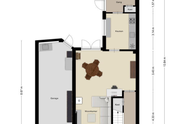 Plattegrond – Middenstraat 84, Roosendaal