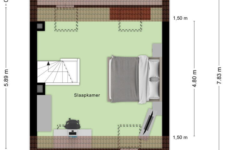 Plattegrond – Middenstraat 84, Roosendaal