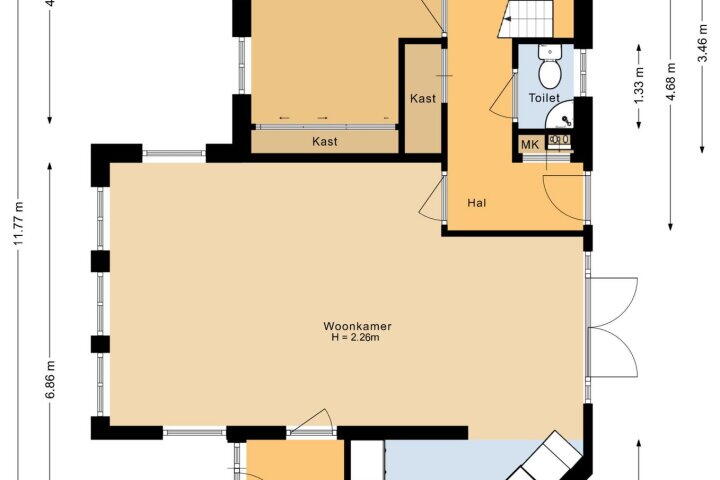 Plattegrond – Middenweg 242, Heerhugowaard