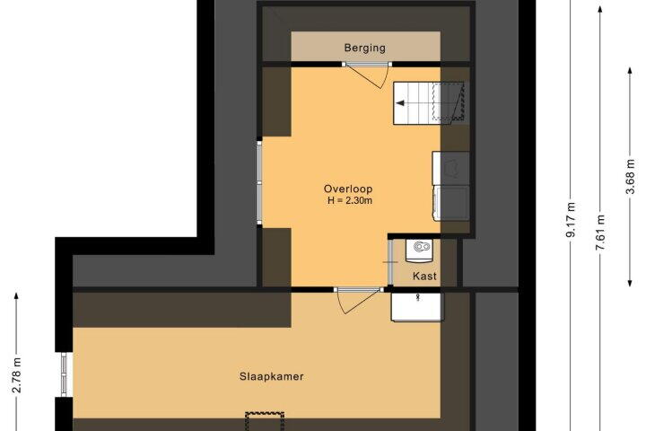 Plattegrond – Middenweg 242, Heerhugowaard