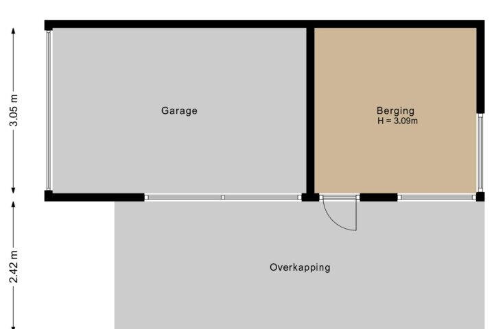 Plattegrond – Middenweg 242, Heerhugowaard