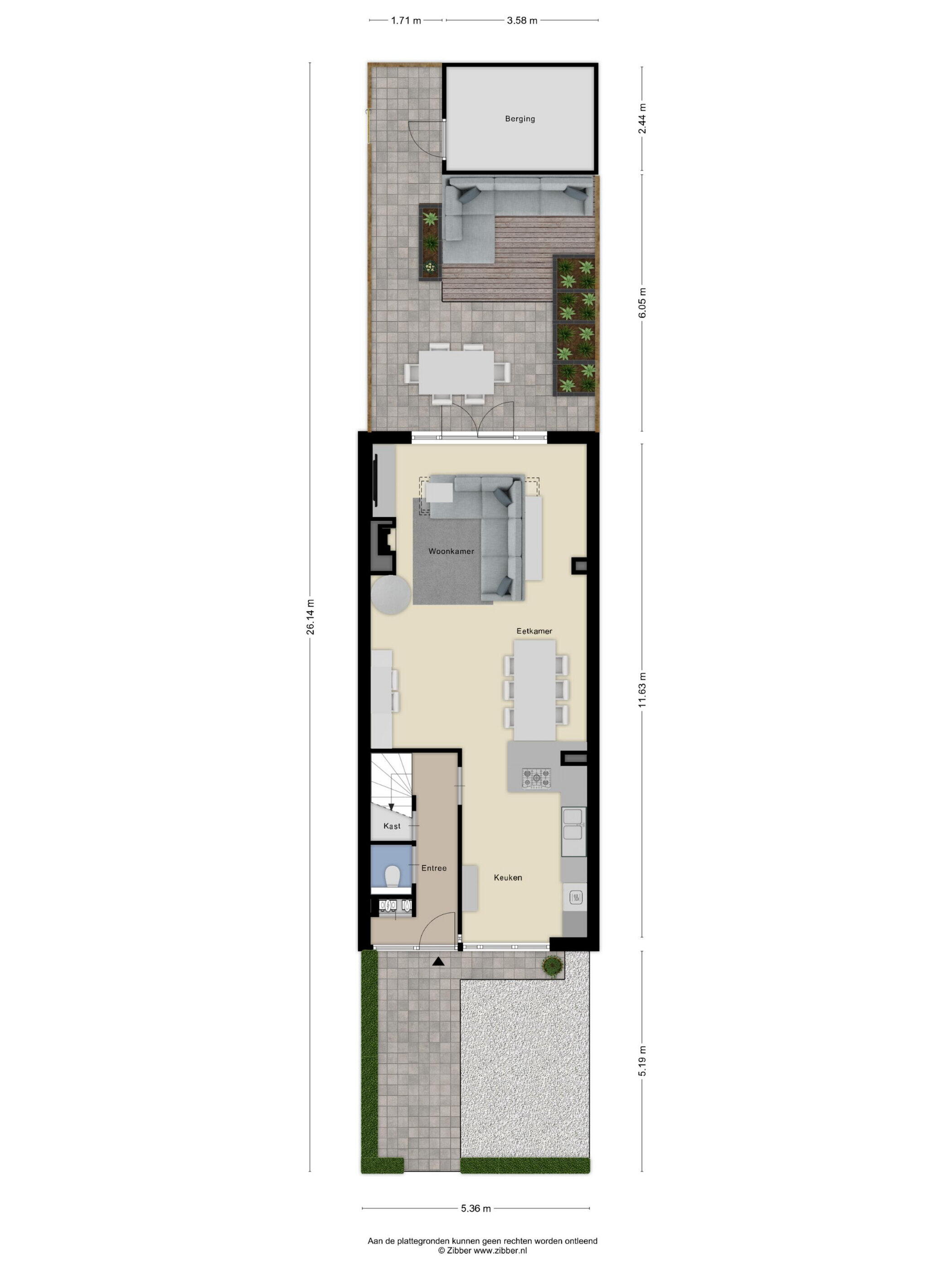 Plattegrond 1 - Mierberg 5, Roosendaal