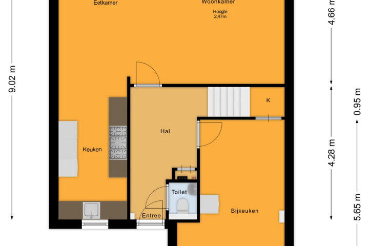 Plattegrond – Mimosastraat 17, Almere