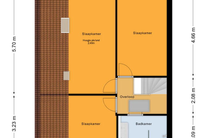 Plattegrond – Mimosastraat 17, Almere