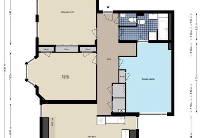 Plattegrond – Minervalaan 31 2, Amsterdam