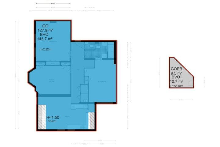 Plattegrond – Minervalaan 31 2, Amsterdam