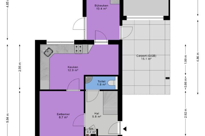 Plattegrond – Mispellaan 19, Emmer-Compascuum