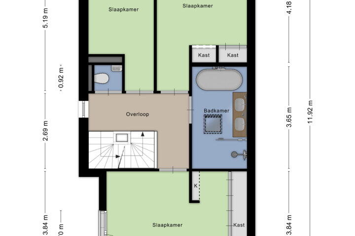 Plattegrond – Mockveld 16, Maastricht