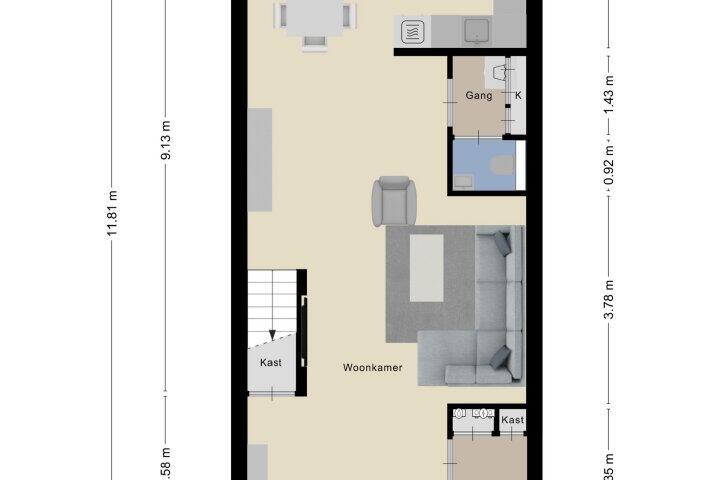 Plattegrond – Moerasberg 55, Roosendaal