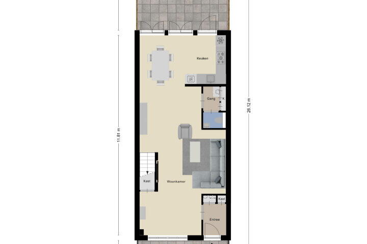 Plattegrond – Moerasberg 55, Roosendaal