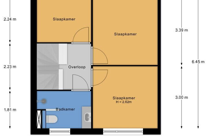 Plattegrond – Moerschans 42, Veenendaal