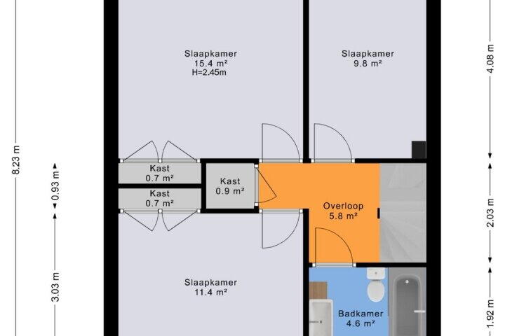 Plattegrond – Moezelstraat 105, Assen