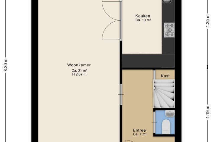 Plattegrond – Moezelstraat 57, Assen
