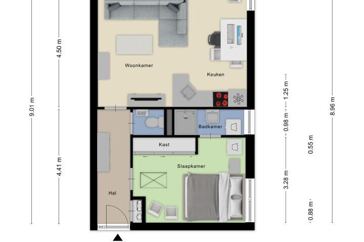 Plattegrond – Molensingel 64, Wouw