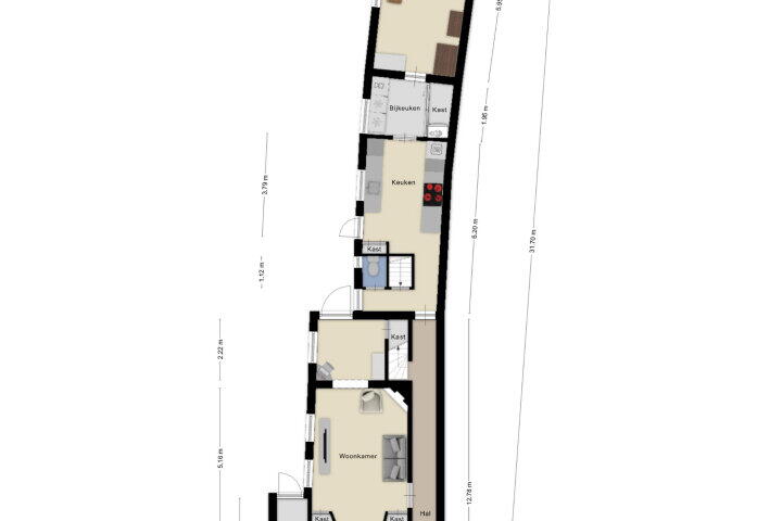Plattegrond – Molenstraat 112, Roosendaal
