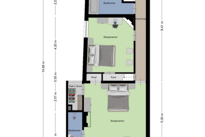Plattegrond – Molenstraat 112, Roosendaal