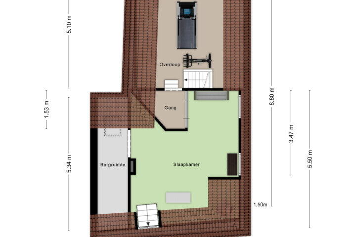 Plattegrond – Molenstraat 112, Roosendaal