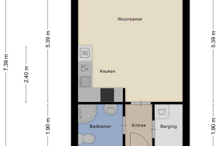 Plattegrond – Molenstraat 41 N, Nijmegen