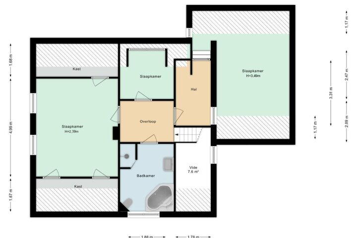 Plattegrond – Molenstraat 43, Reusel