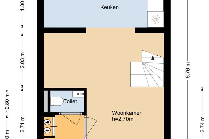 Plattegrond – Molenwal 9, Oudewater