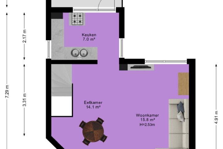 Plattegrond – Mondriaanstraat 9, Groningen