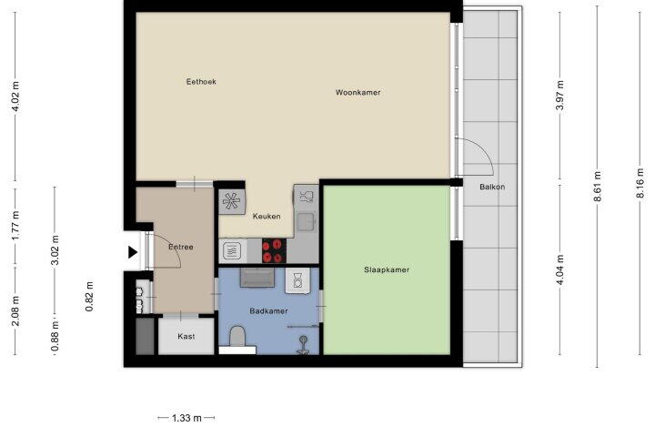 Plattegrond – Monetpassage 126, Emmen
