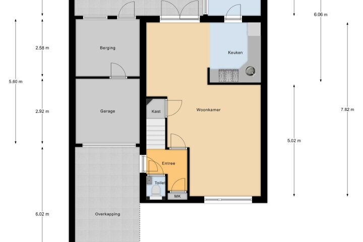 Plattegrond – Monnikenmoer 22, Sprundel