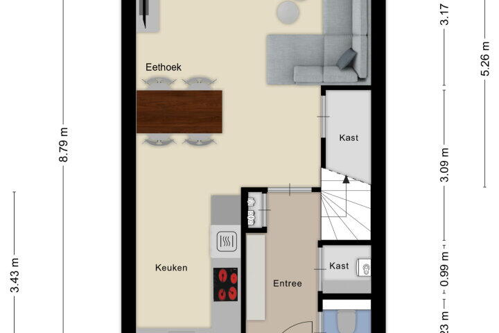Plattegrond – Monseigneur Muskensstraat 24, Elshout