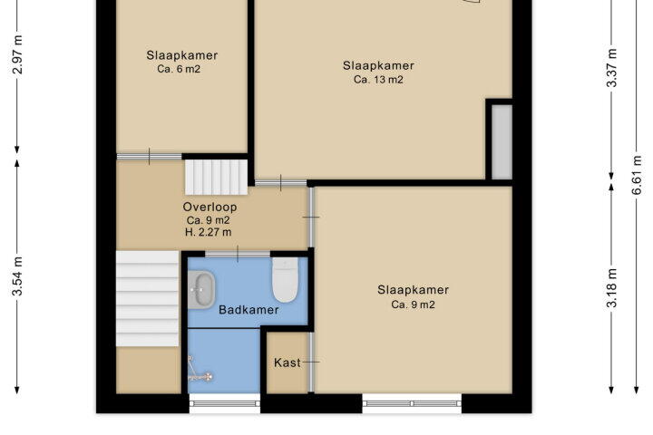 Plattegrond – Montbretiastraat 2, Hoogeveen