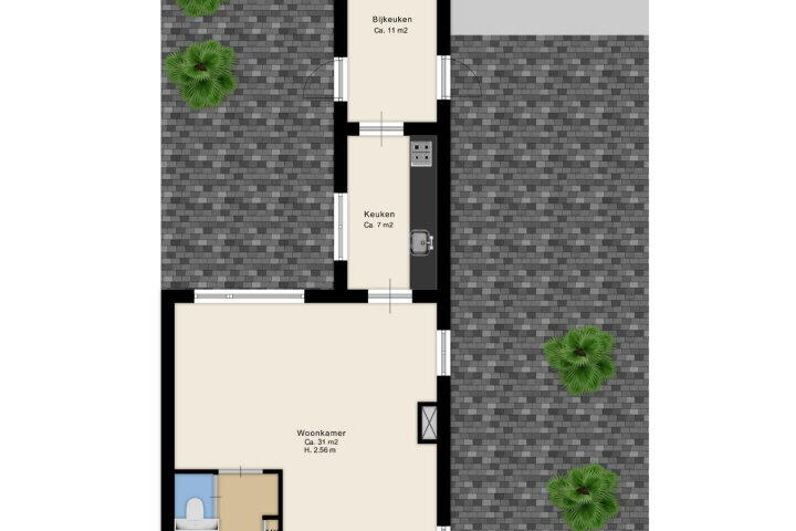 Plattegrond – Montbretiastraat 2, Hoogeveen