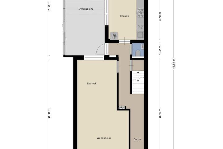 Plattegrond – Montfortstraat 55, Hoensbroek