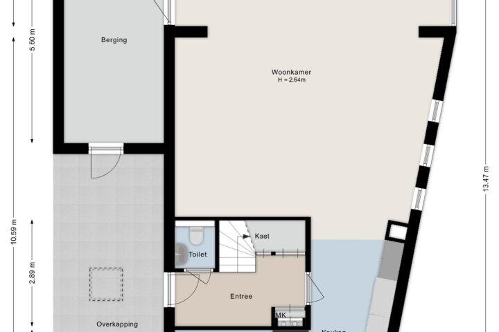 Plattegrond – Moonenlaan 60, Hardenberg