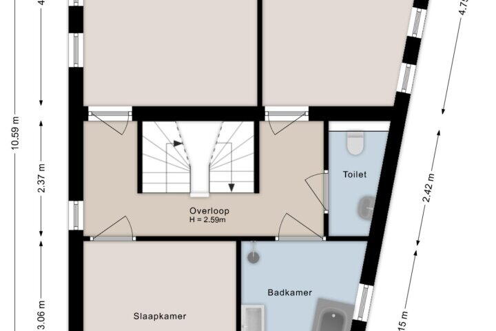 Plattegrond – Moonenlaan 60, Hardenberg