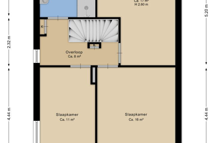 Plattegrond – Morgensterlaan 16, Beilen