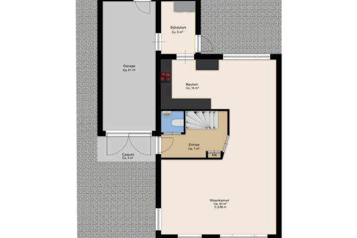 Plattegrond – Morgensterlaan 16, Beilen